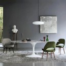 Saarinen Tulip Oval dining table with Carrara marble 180-219cm