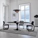 Saarinen Tulip oval table with black Marquina 180-219cm