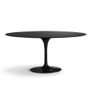 Saarinen Tulip oval table with black lacquer wooden top 235-244cm