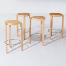 A set of four Spin stools