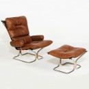 Wing" armchair with foot sttol