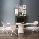 Podium Concrete oval dining table